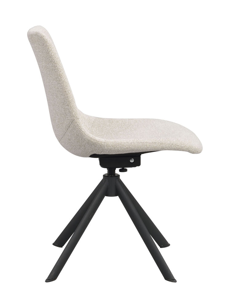 Dunmore stol ljusbeige tyg/svart metall snurr-tilt, en produkt av hög kvalitet till bra pris från Ulfåsa möbler