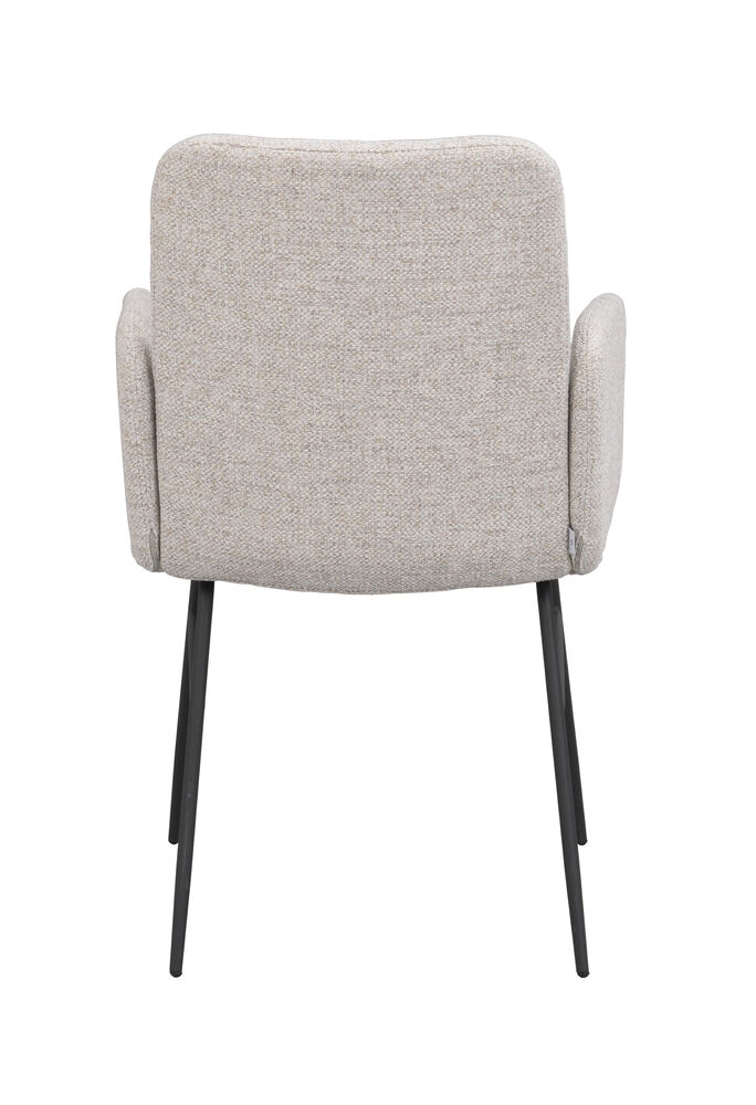 Conklin karmstol ljusbeige tyg/svarta metallben, en produkt av hög kvalitet till bra pris från Ulfåsa möbler