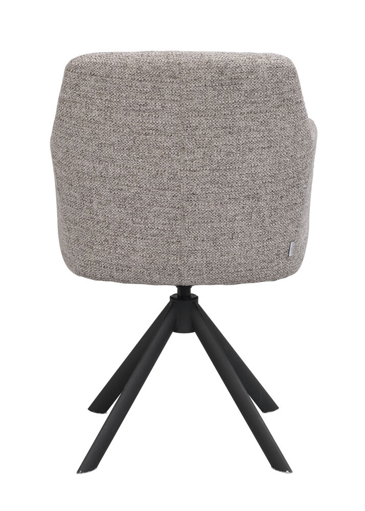 Gladstone karmstol mörkbeige tyg/svart metall snurr-tilt, en produkt av hög kvalitet till bra pris från Ulfåsa möbler