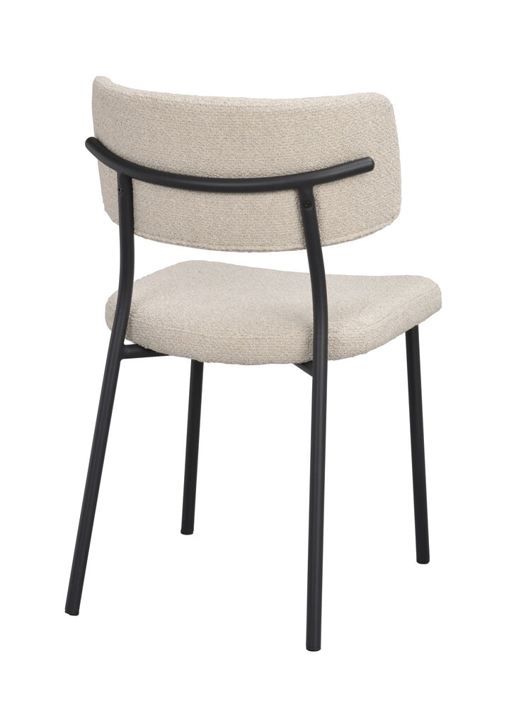 Herbster stol beige tyg/svarta metallben, en produkt av hög kvalitet till bra pris från Ulfåsa möbler