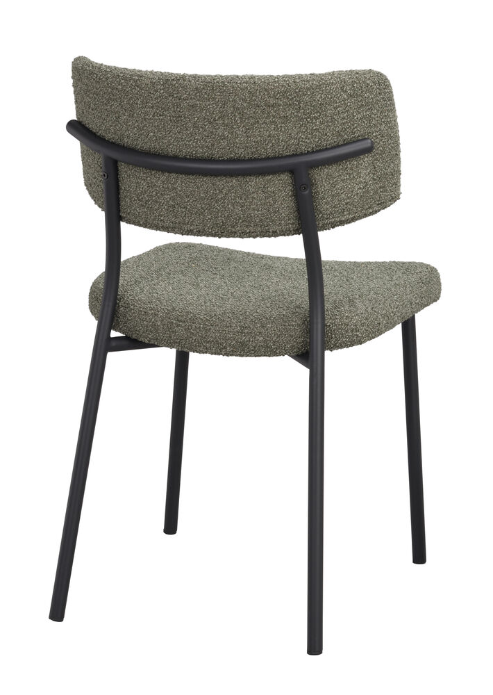 Herbster stol grönt tyg/svarta metallben, en produkt av hög kvalitet till bra pris från Ulfåsa möbler