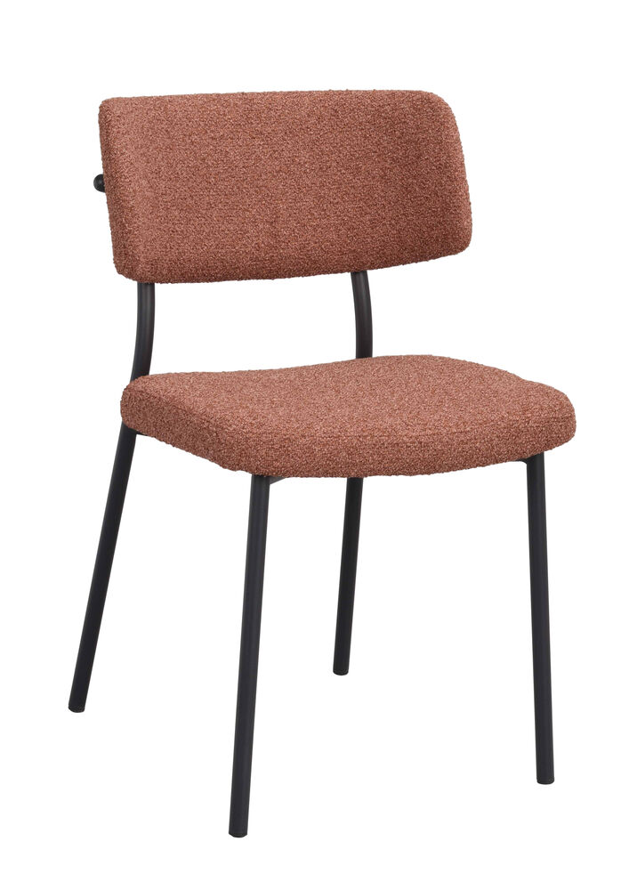 Herbster stol rött tyg/svarta metallben, en produkt av hög kvalitet till bra pris från Ulfåsa möbler