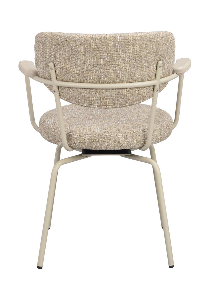 Merrick karmstol mörkbeige tyg/beige metall snurr, en produkt av hög kvalitet till bra pris från Ulfåsa möbler