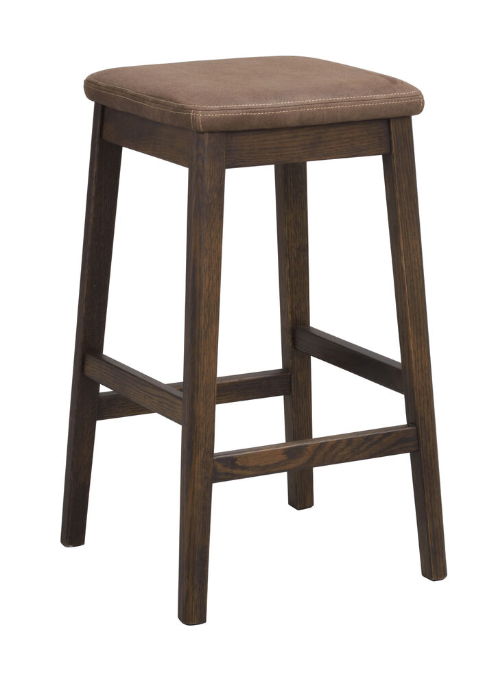 Livermore pall brun ek/mörkbrun läder-textil, en produkt av hög kvalitet till bra pris från Ulfåsa möbler