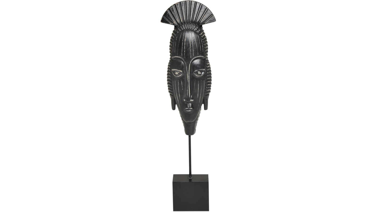 Liten figur, svart på pinne