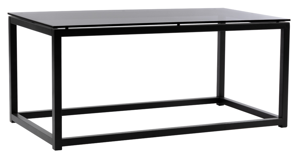 Soffbord, gråtonad glas, 94x47