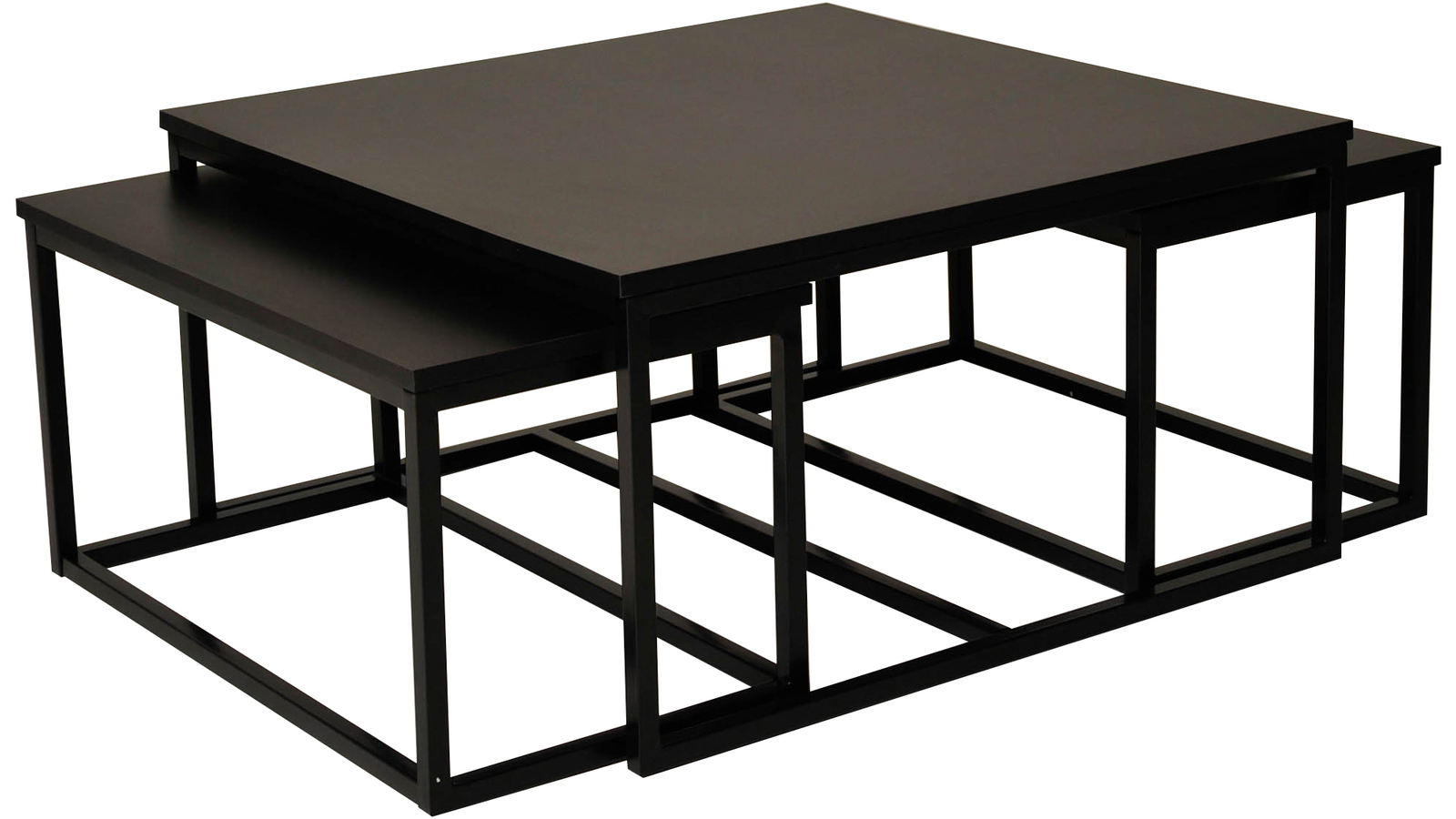 Soffbord svart, i set av tre