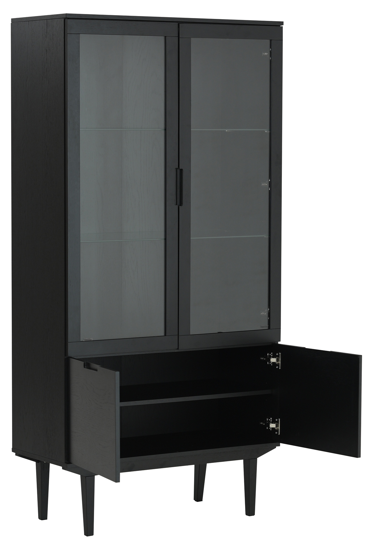 SAGENE Vitrin, 4 dörr, svart, en produkt av hög kvalitet till bra pris från Ulfåsa möbler