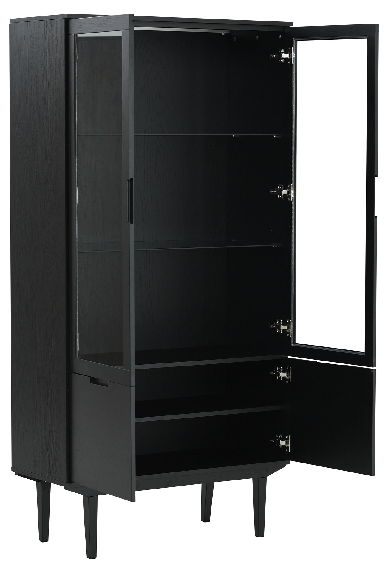 SAGENE Vitrin, 4 dörr, svart, en produkt av hög kvalitet till bra pris från Ulfåsa möbler
