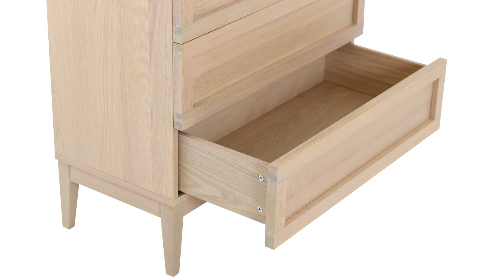 STRYN Byrå 4 bred, vitpigmenterad ek, en produkt av hög kvalitet till bra pris från Ulfåsa möbler