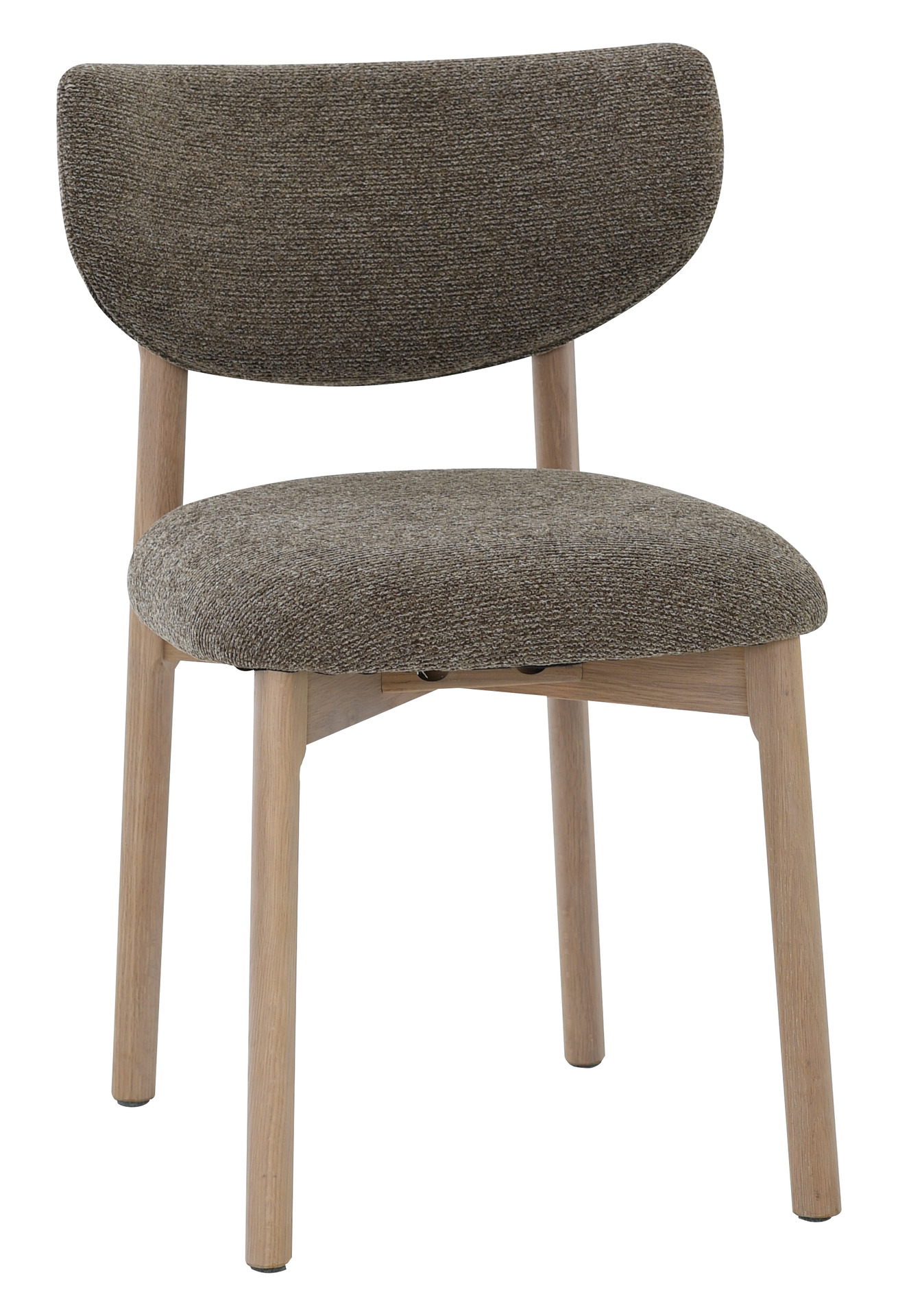 CONTENTO Matstol, tyg taupe, vitpigm. ek, en produkt av hög kvalitet till bra pris från Ulfåsa möbler