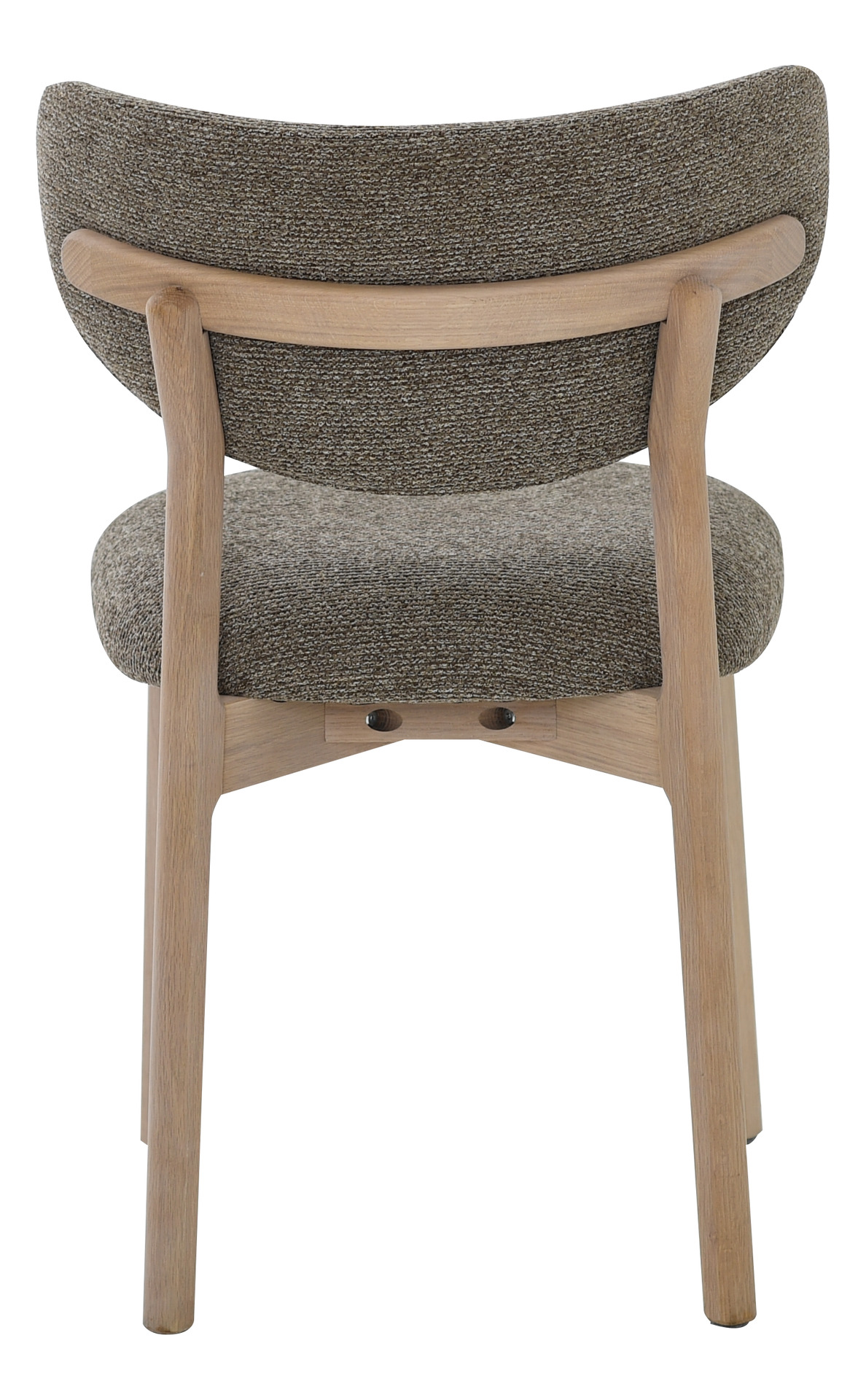 CONTENTO Matstol, tyg taupe, vitpigm. ek, en produkt av hög kvalitet till bra pris från Ulfåsa möbler