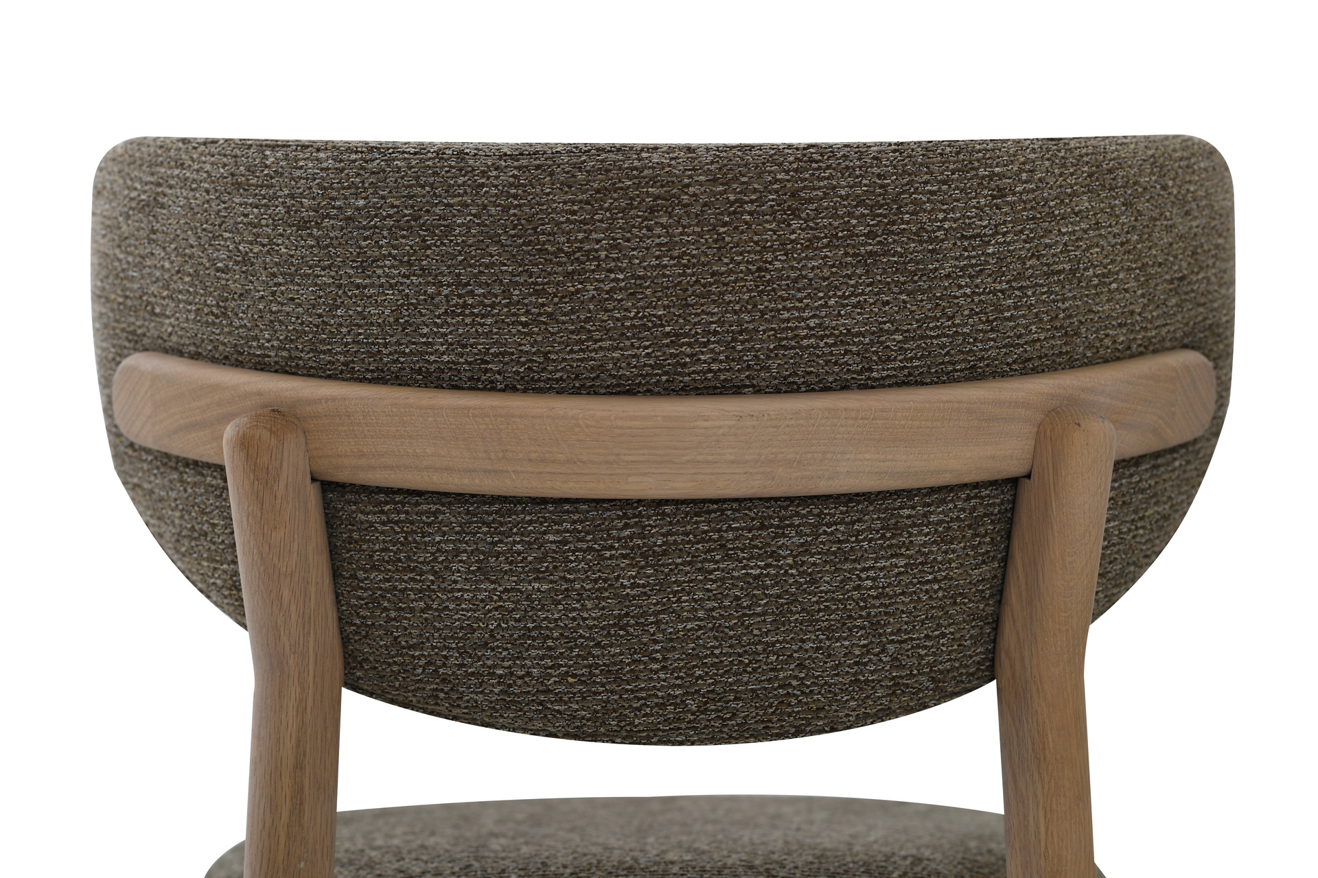 CONTENTO Matstol, tyg taupe, vitpigm. ek, en produkt av hög kvalitet till bra pris från Ulfåsa möbler