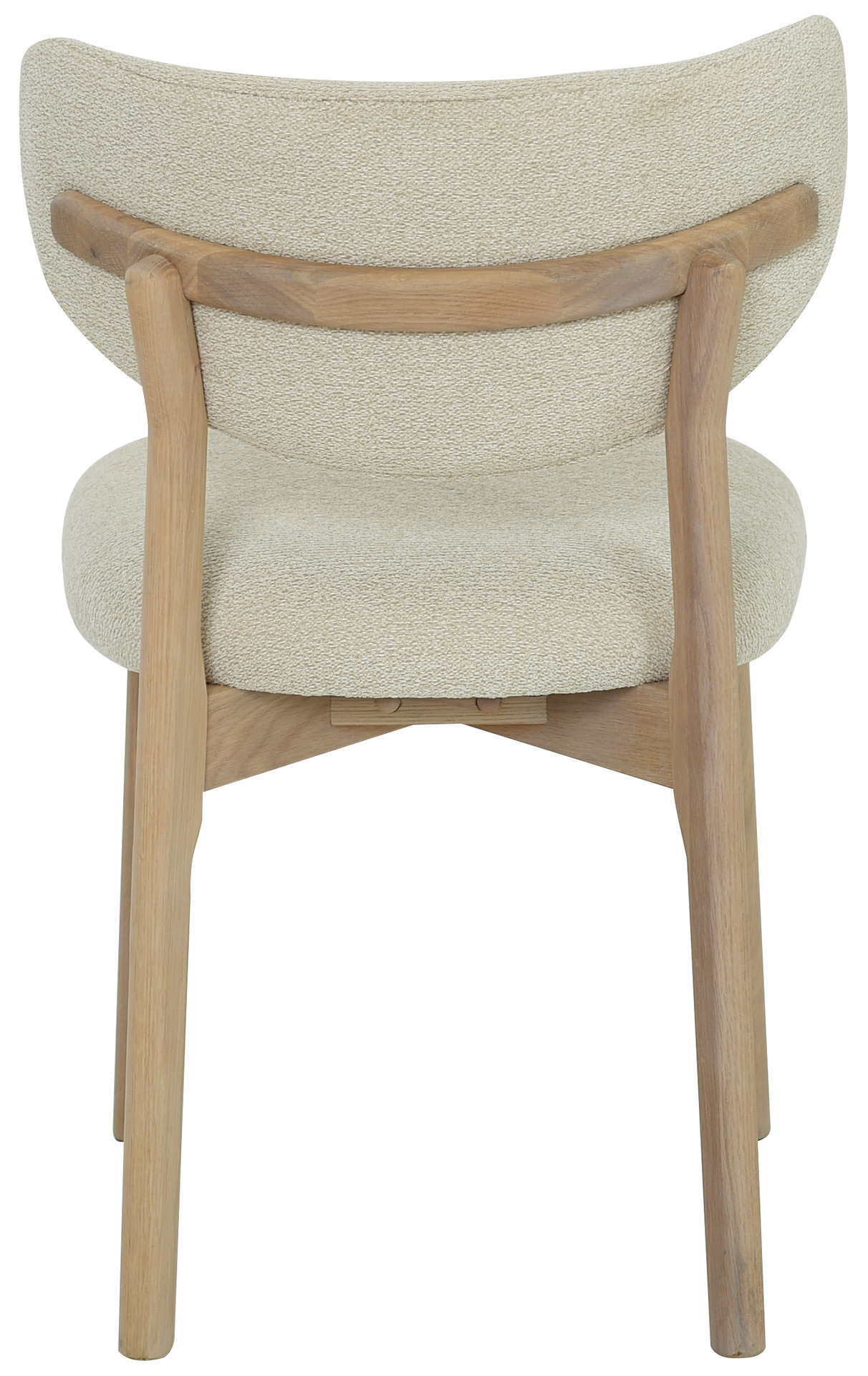 CONTENTO Matstol, tyg beige, vitpigm. ek, en produkt av hög kvalitet till bra pris från Ulfåsa möbler