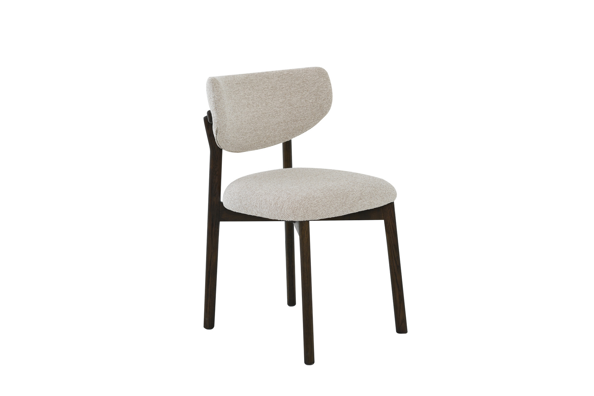 CONTENTO Matstol, tyg ljusbeige, brun ek, en produkt av hög kvalitet till bra pris från Ulfåsa möbler