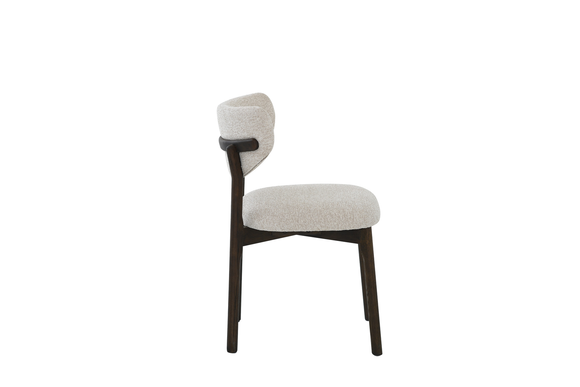 CONTENTO Matstol, tyg ljusbeige, brun ek, en produkt av hög kvalitet till bra pris från Ulfåsa möbler