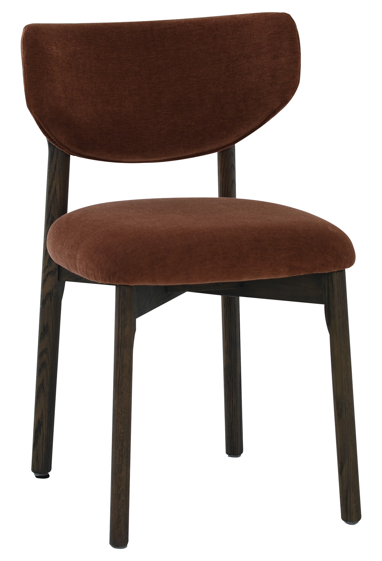 CONTENTO Matstol, tyg burgundy, brun ek, en produkt av hög kvalitet till bra pris från Ulfåsa möbler