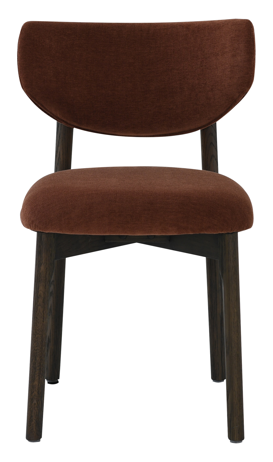 CONTENTO Matstol, tyg burgundy, brun ek, en produkt av hög kvalitet till bra pris från Ulfåsa möbler