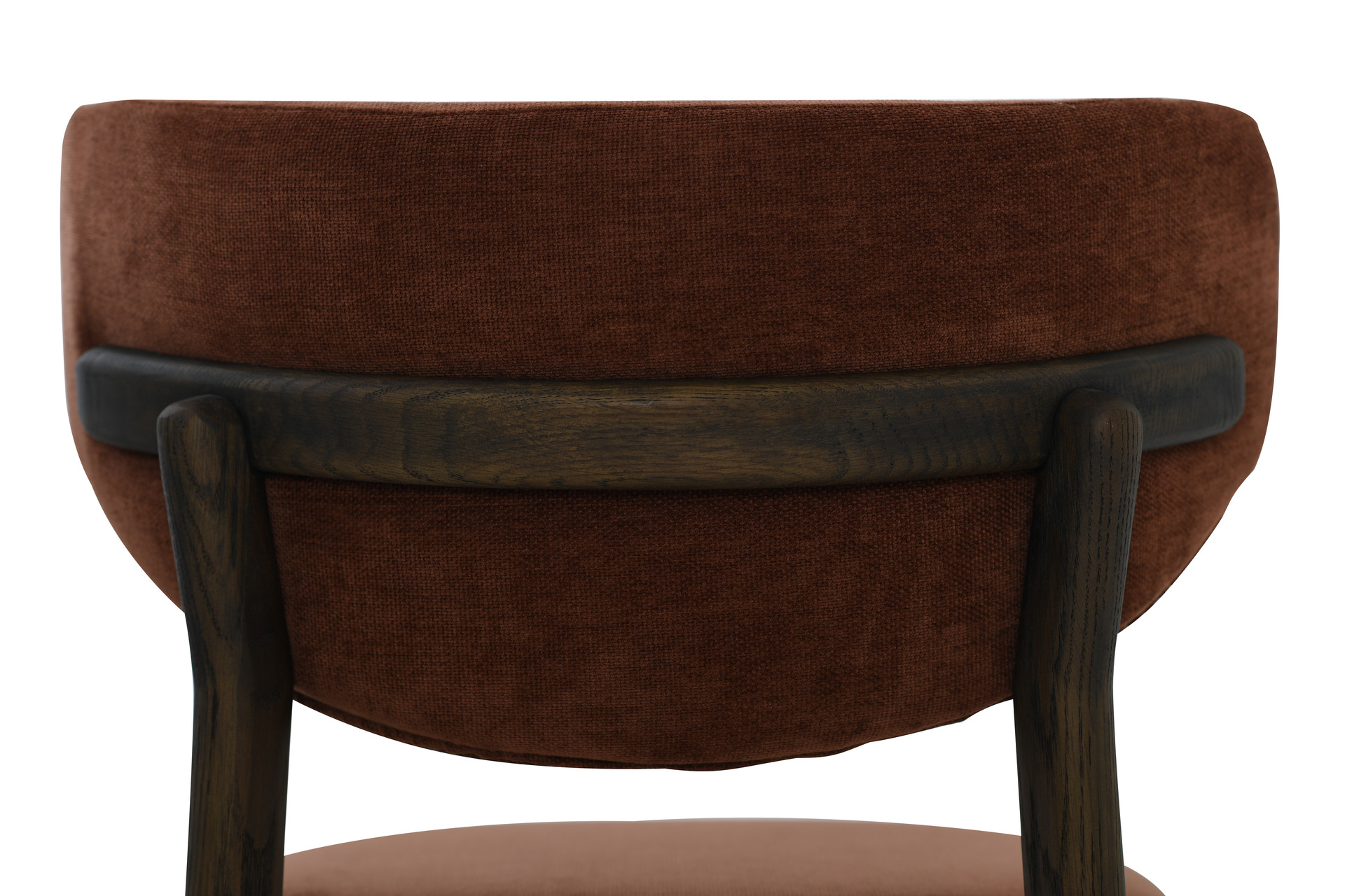 CONTENTO Matstol, tyg burgundy, brun ek, en produkt av hög kvalitet till bra pris från Ulfåsa möbler