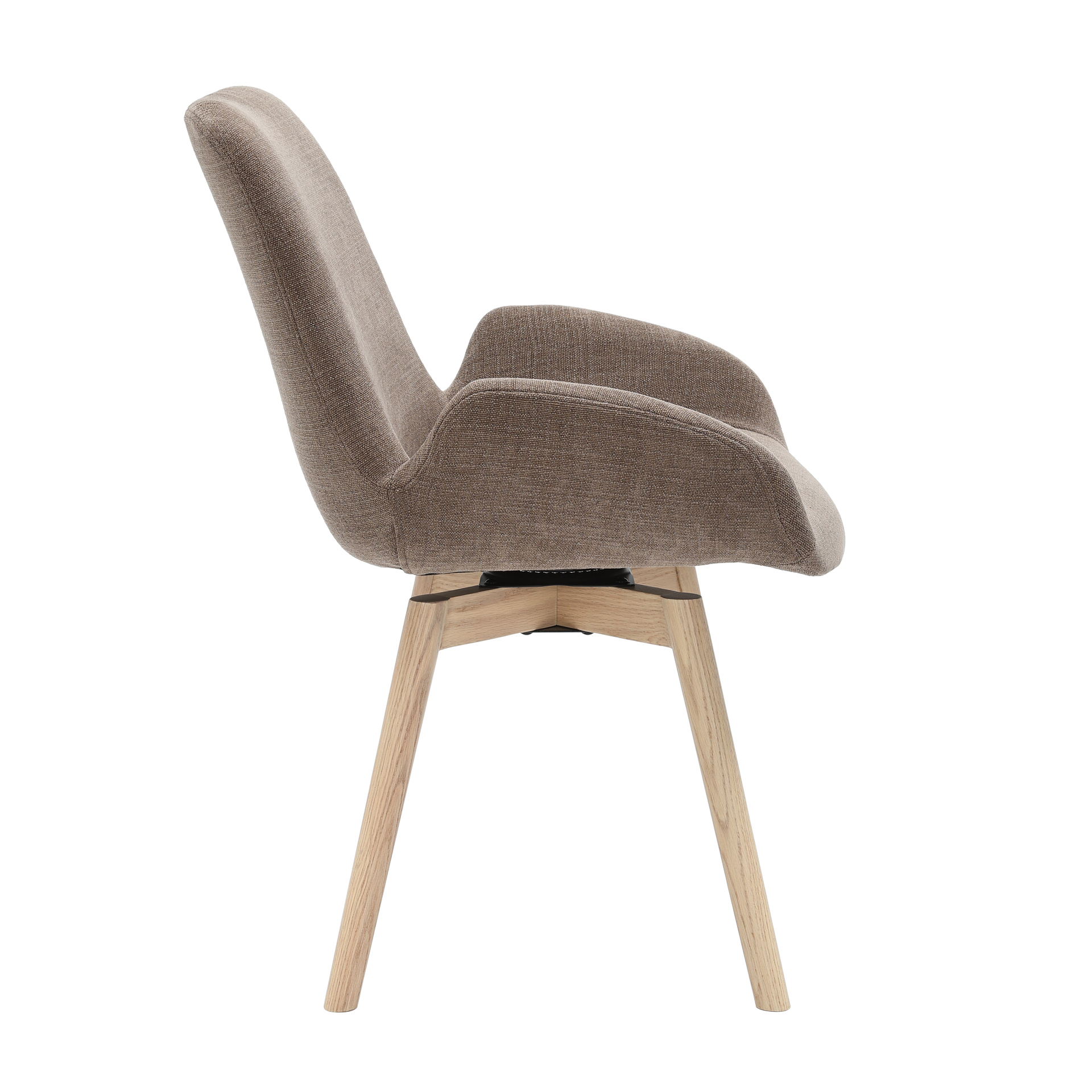 CAMDEN Matstol m snurr, tyg taupe,vitpig, en produkt av hög kvalitet till bra pris från Ulfåsa möbler