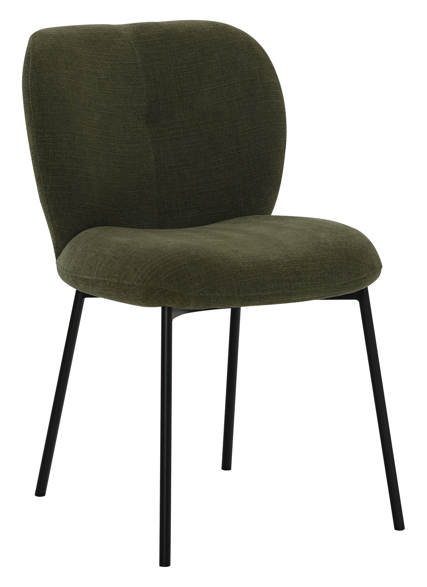 NIVA Matstol tyg grön, svart metall, en produkt av hög kvalitet till bra pris från Ulfåsa möbler