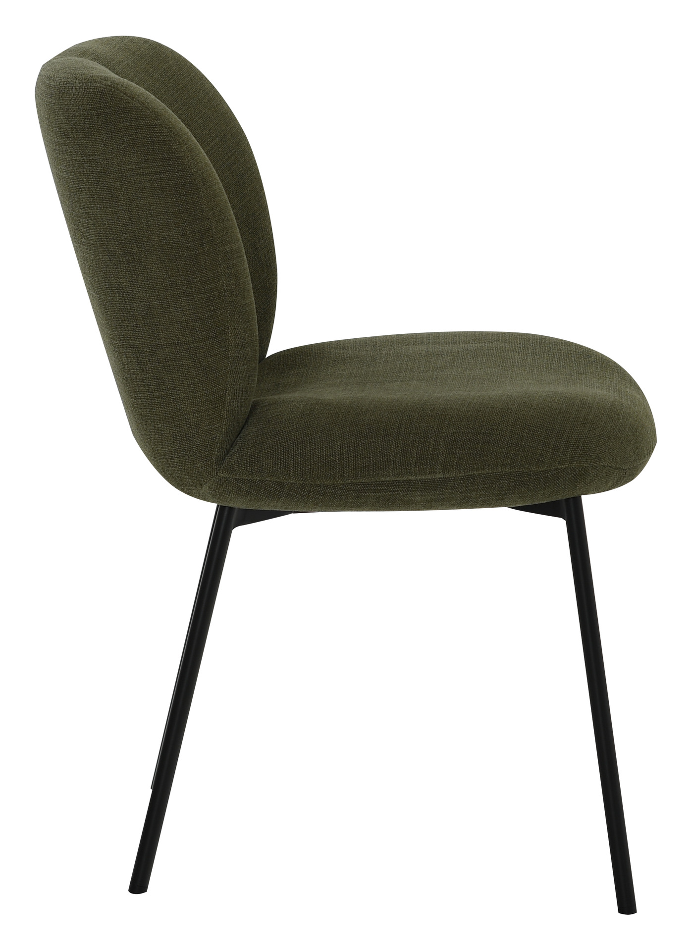 NIVA Matstol tyg grön, svart metall, en produkt av hög kvalitet till bra pris från Ulfåsa möbler