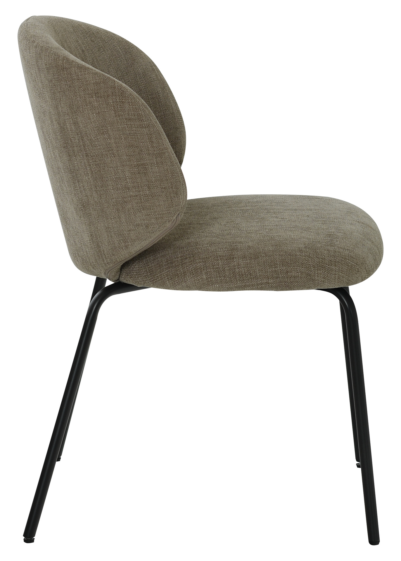 IVY Matstol tyg taupe, svart metall, en produkt av hög kvalitet till bra pris från Ulfåsa möbler