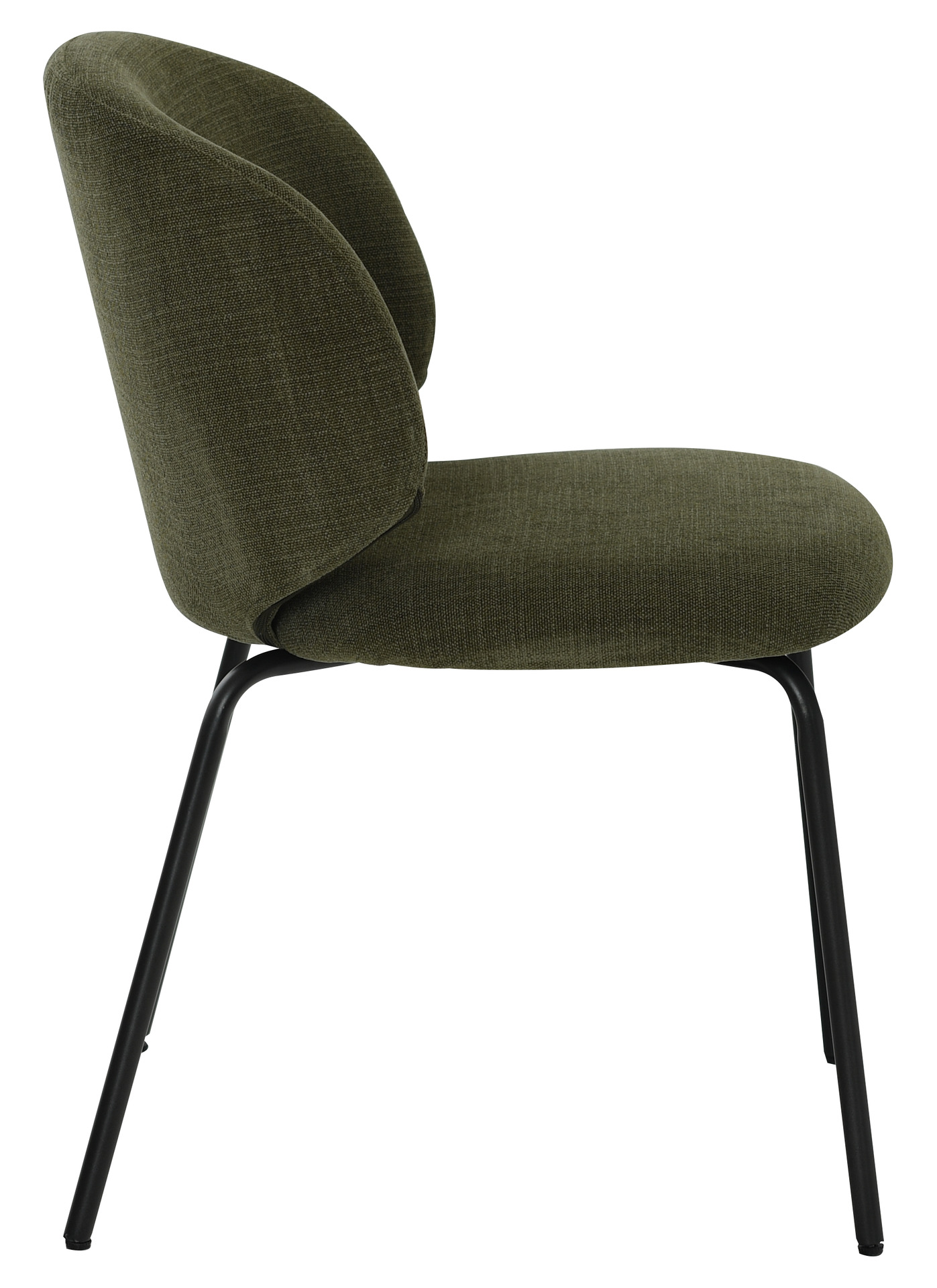 IVY Matstol tyg grön, svart metall, en produkt av hög kvalitet till bra pris från Ulfåsa möbler