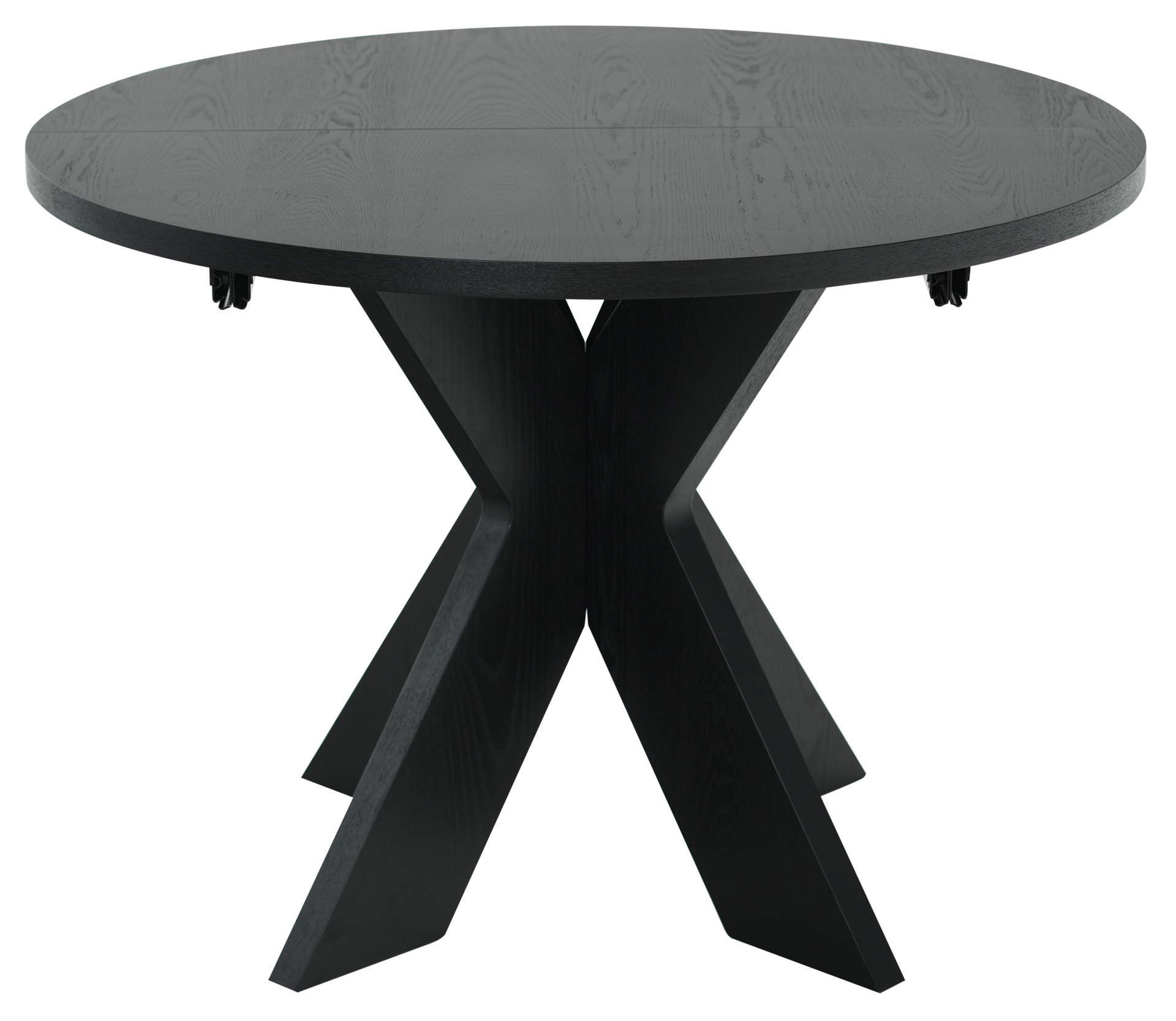 ALVER Matbord dia105svart.inkl 2 tillägg, en produkt av hög kvalitet till bra pris från Ulfåsa möbler