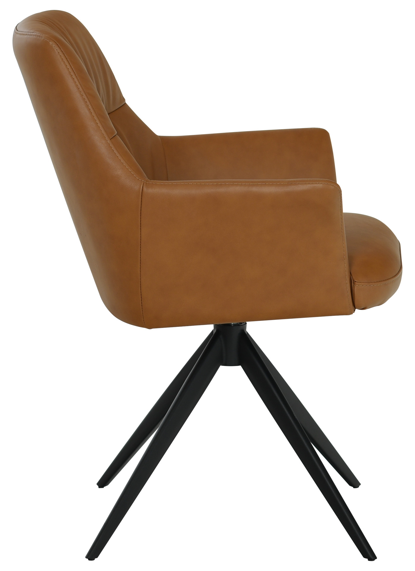 VITTORO Matstol med snurr, brunt skinn, en produkt av hög kvalitet till bra pris från Ulfåsa möbler