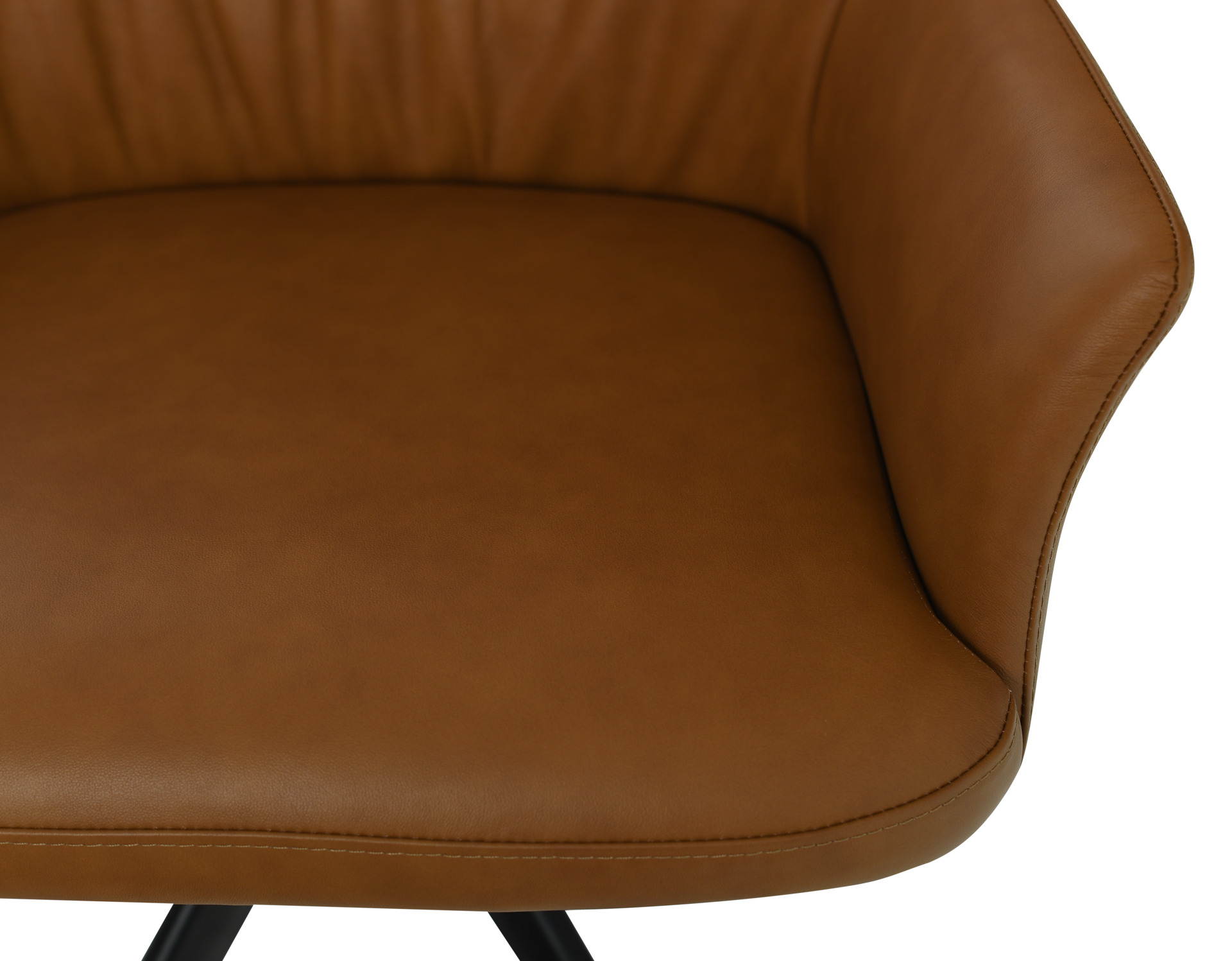 VITTORO Matstol med snurr, brunt skinn, en produkt av hög kvalitet till bra pris från Ulfåsa möbler