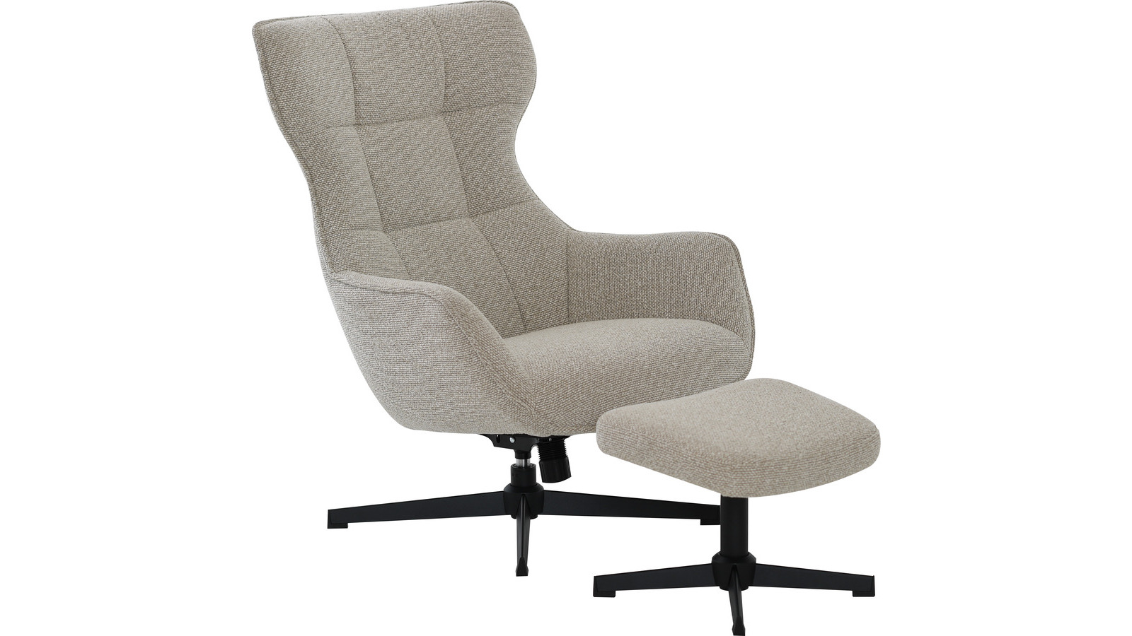 WESTON Fåtölj med pall, snurr, en produkt av hög kvalitet till bra pris från Ulfåsa möbler