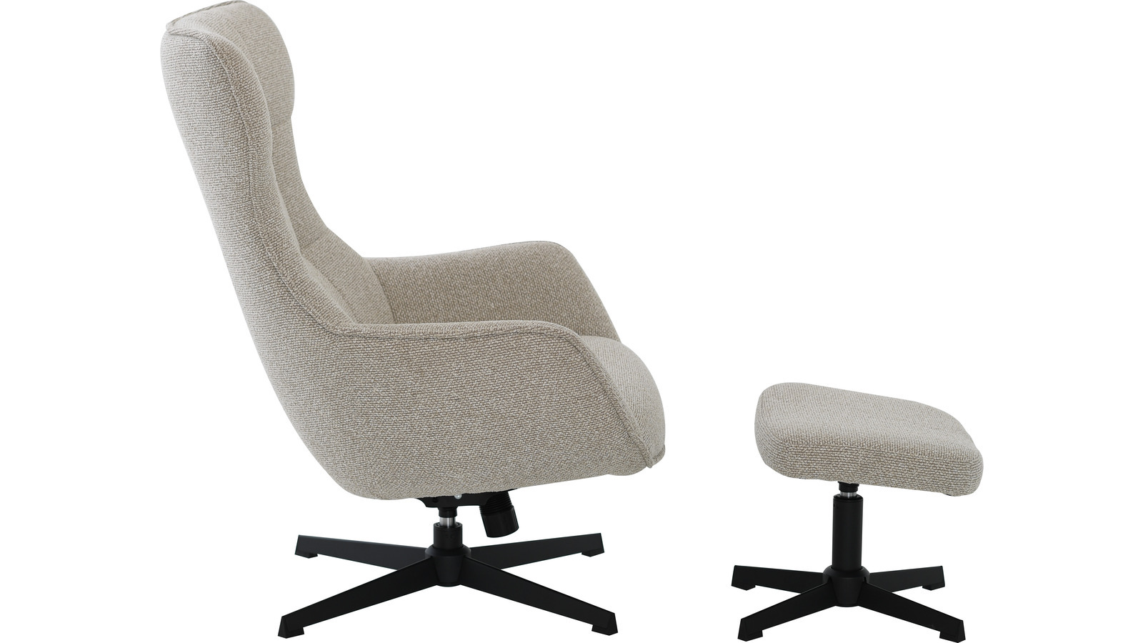 WESTON Fåtölj med pall, snurr, en produkt av hög kvalitet till bra pris från Ulfåsa möbler