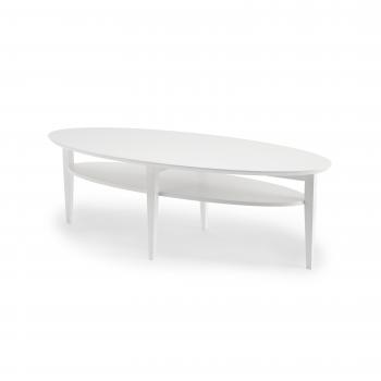 Soffbord ellips 160 cm vitbets