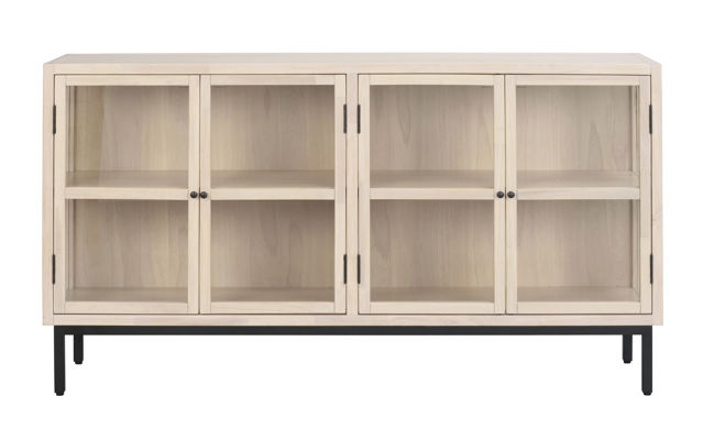 Sideboard 4-D vitpigmenterad/svart met