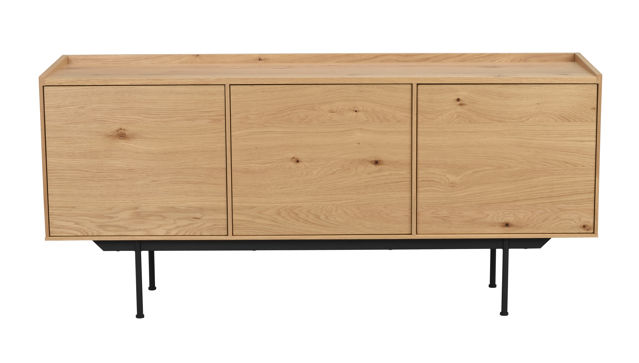Sideboard 160 ek/svart metall