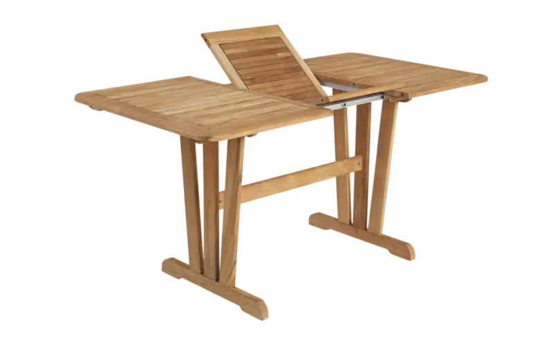 Matbord förlängningsbart teak 125 - 185 x 90 cm