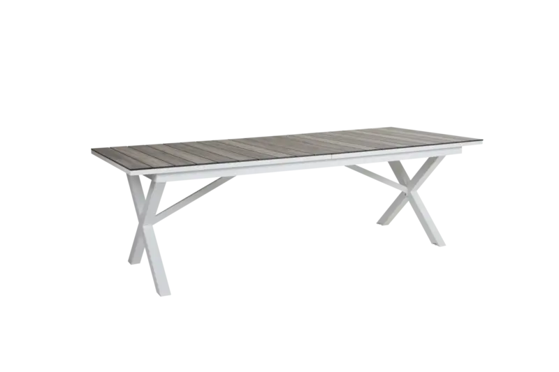 Matbord förlängningsbart 240/310x100, vit/natur