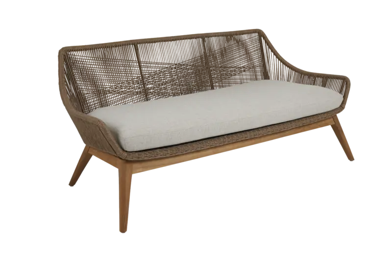 2,5-sitssoffa natur med beige dyna 175 x 86 cm