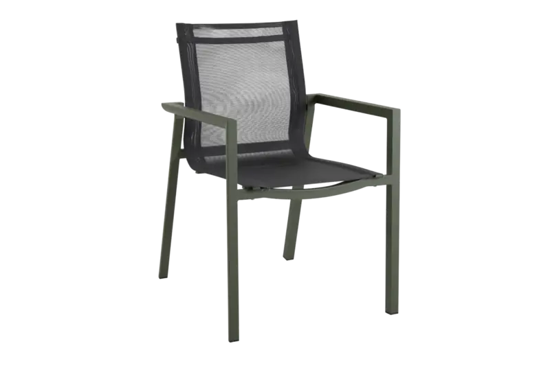 Karmstol grön, stapelbar