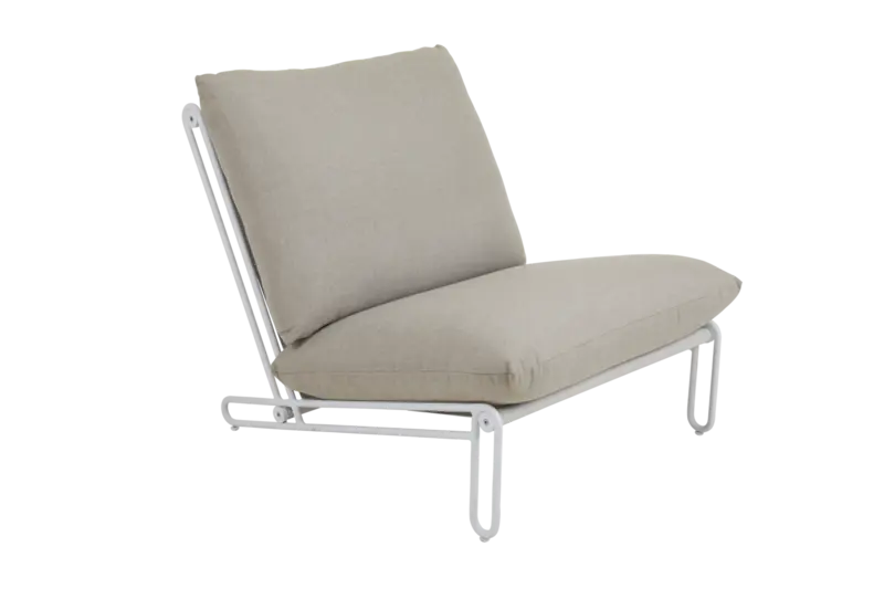 Loungefåtölj med lerbeige dynor