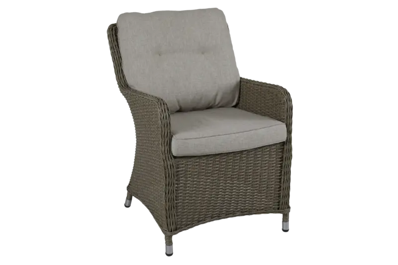 Karmstol beige konstrotting inkl dyna