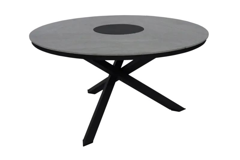 Matbord Ø 130 H73 cm, svart/antracit