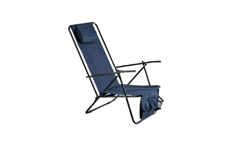 Strandstol svart / blå