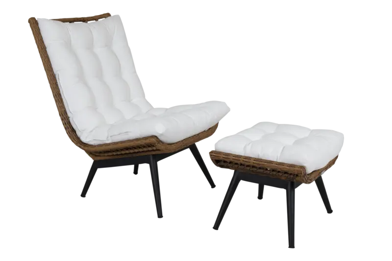 Covelo fotpall Natur/vit, en produkt av hög kvalitet till bra pris från Ulfåsa möbler