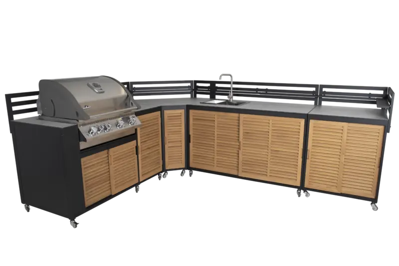 Fornax utekök Svart/teak, en produkt av hög kvalitet till bra pris från Ulfåsa möbler