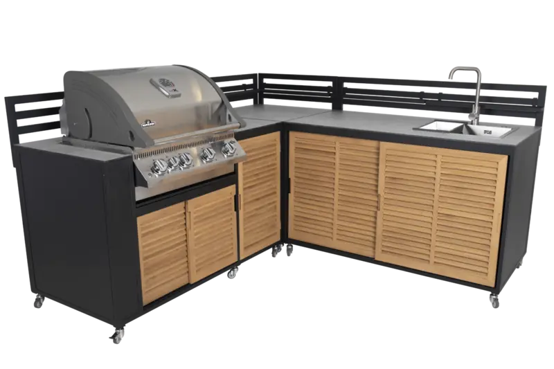 Fornax utekök Svart/teak, en produkt av hög kvalitet till bra pris från Ulfåsa möbler