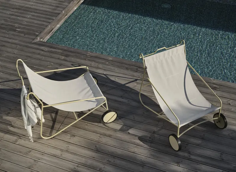 Poul Chair loungefåtölj Lemon/Off-white, en produkt av hög kvalitet till bra pris från Ulfåsa möbler