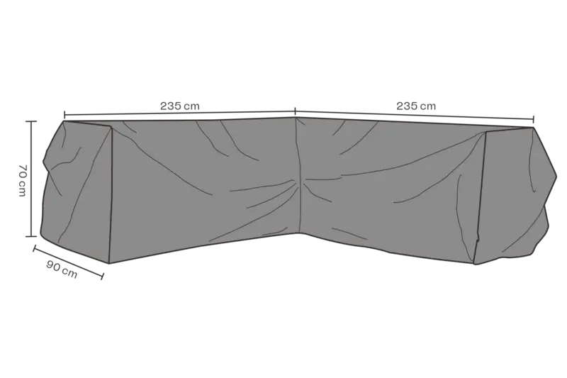 Möbelskydd hörnsoffa Svart - Andas, en produkt av hög kvalitet till bra pris från Ulfåsa möbler