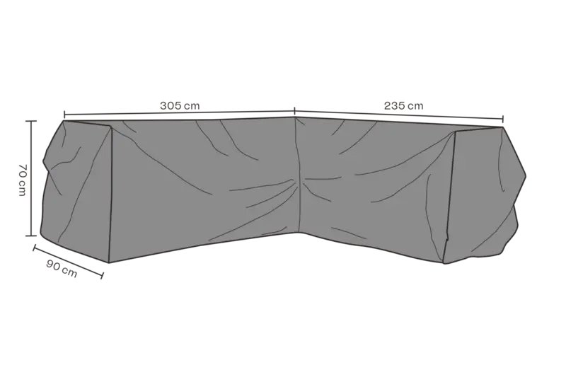 Möbelskydd hörnsoffa Svart - Andas, en produkt av hög kvalitet till bra pris från Ulfåsa möbler